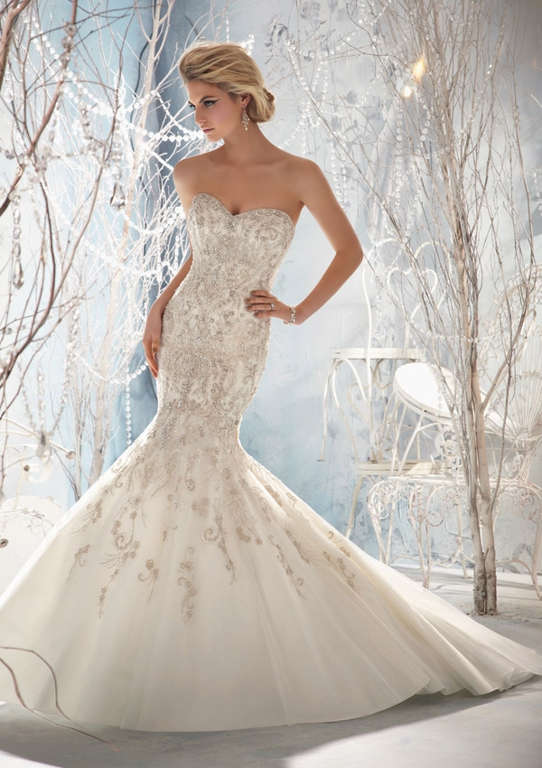 Mori Lee 1963 wedding dress, fit and flare