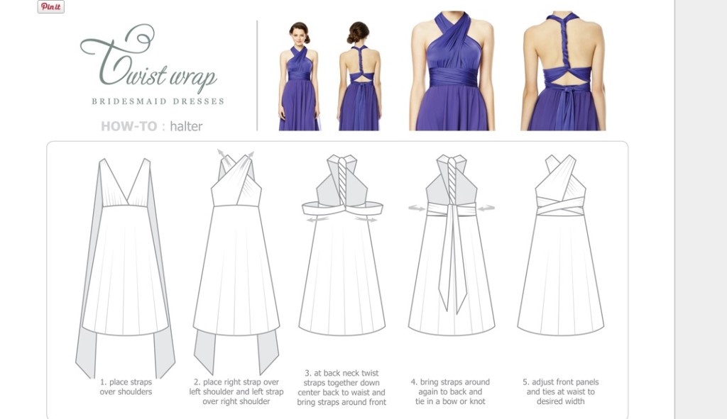 Bridesmaid dress outlet tie different ways