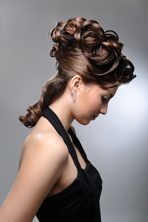 Wedding Hairstyle Y31 – Izabella option 1 Half Up, Vintage Romantic Look