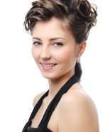 Wedding Hairstyle Y33 – Izabella option 3 Half Up, Vintage Romantic Look