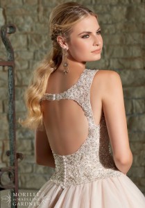 Key Hole low back wedding dress