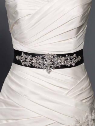 Add sash to your wedding dress